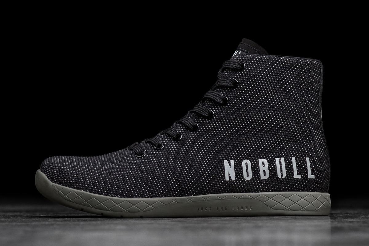 Nobull Superfabric High-Top Men\'s Trainers Black Dark Green | Australia (GL0821)